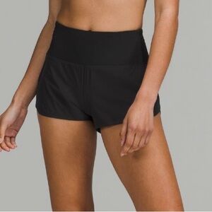 High rise 2.5 black lululemon speed ups. Size 4. Lightly worn